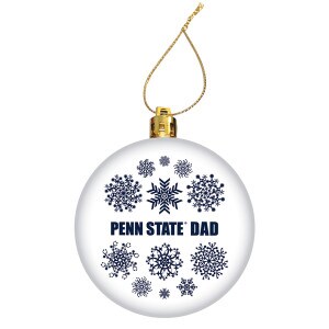 ornament with snowflakes and Penn State Dad image